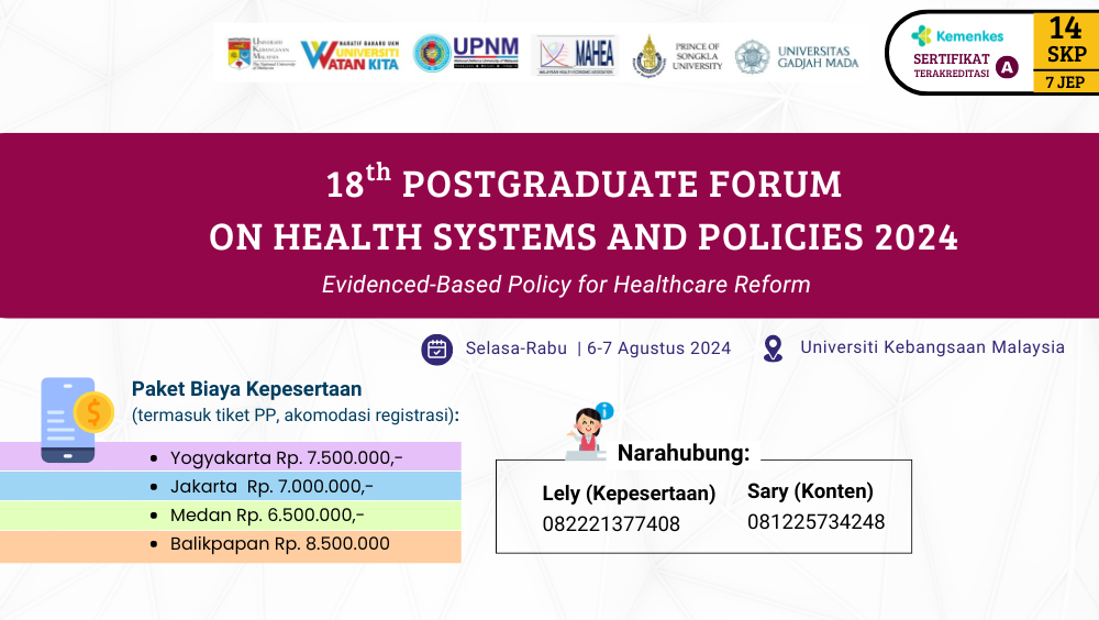 18th Postgraduate Forum on Health Systems and Policies 2024