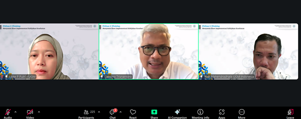 Reportase Pertemuan 1 Serial Webinar Penyusunan Riset Implementasi Kebijakan Kesehatan Reportase Pertemuan 1 Serial Webinar Penyusunan Riset Implementasi Kebijakan Kesehatan